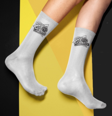 Белые спортивные носки с логотипом клуба (безразмерные)